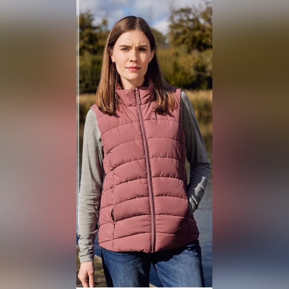 Mountain Warehouse Light Pink Opal Womens Water-Resistant Padded Vest - L To XL